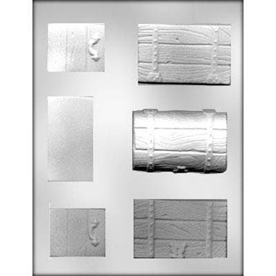 TREASURE CHEST 3D Chocolate Candy Mold -- Pirates Ship Ocean Treasure