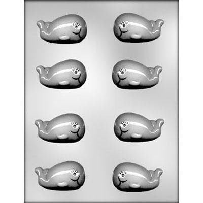 WHALE SWIMMING Assortment Chocolate Candy Mold -- Ocean Dolphin Fish Craft Supply