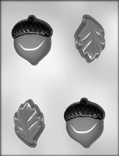 LEAVES And ACORNS Chocolate Candy Mold -- Leaves Fall Floral Tree Acorns