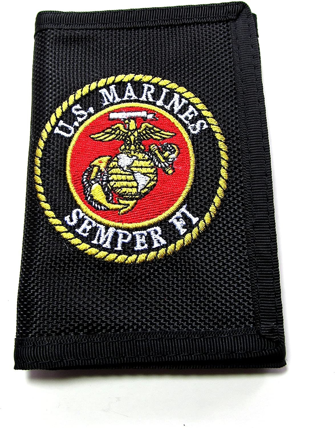 U.S. MARINES Embroidered Tri Fold Wallet - Velcro United States Marines Wallet Craft Supply