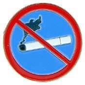 NO SMOKING Symbol Lapel Pin - Enamel Pin for Backpack Tie Shirt Trading Button Pinback Craft Supply