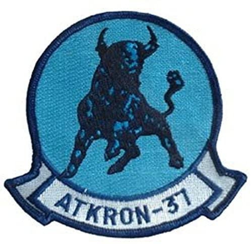 U.S. NAVY Bulls Atkron 37 Squadron Embroidered Patch Applique - USN United States Military VA-37