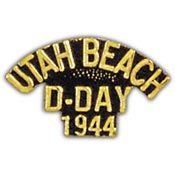 UTAH BEACH D-Day 1944 WWII Script Military Lapel Pin - Enamel Pin for Backpack Tie Shirt Trading Button Pinback Craft Supply