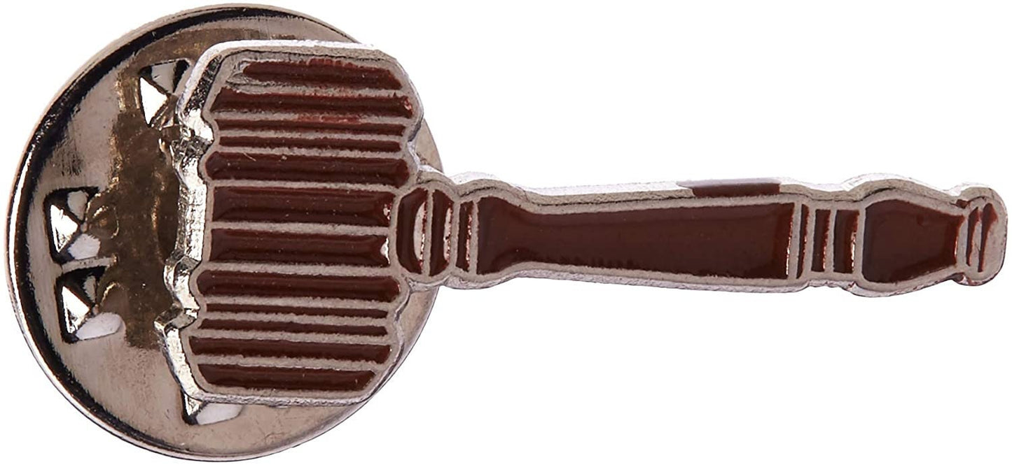 GAVEL Lapel Pin - Auctioneer Law Judge Enamel Pin for Backpack Tie Shirt Trading Button Pinback Craft Supply