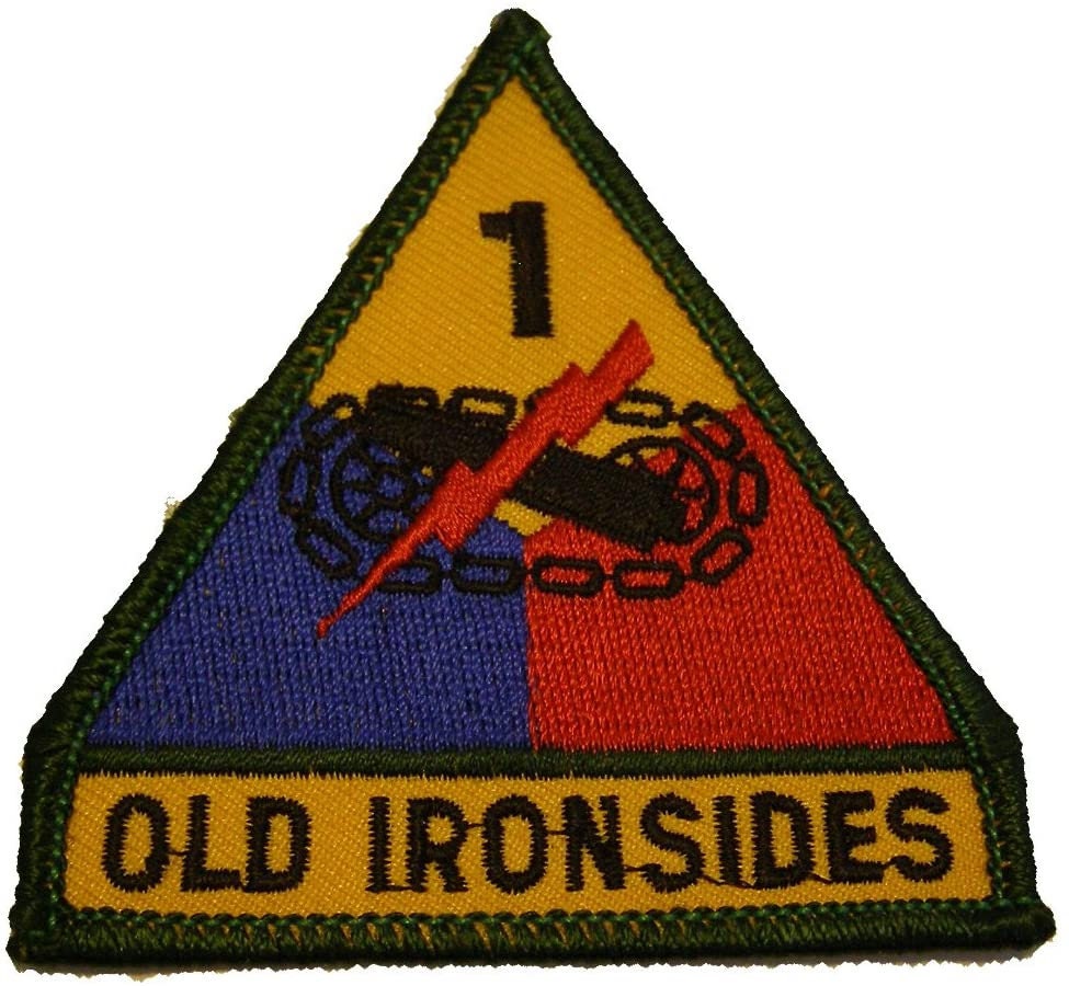 US ARMY 1st Armored Division Old Ironsides First Division Military Embroidered Patch Applique