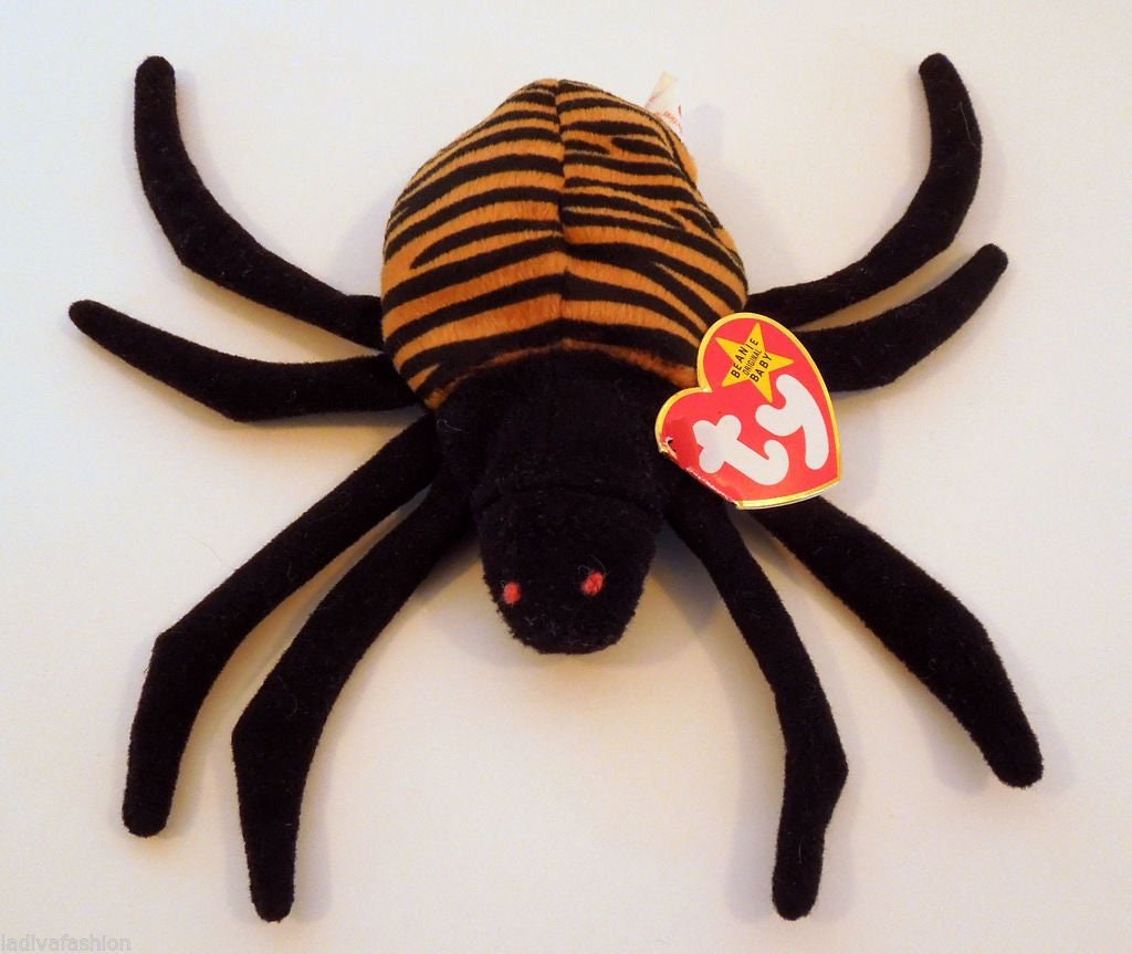 SPINNER The Spider Ty Beanie Baby Retired Beanbag Plush - New with Tags