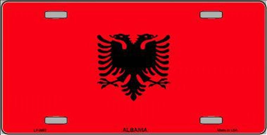 ALBANIA FLAG Metal License Plate Sign Novelty Vanity