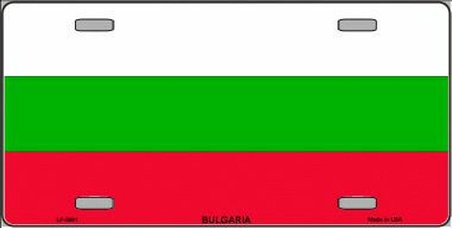 BULGARIA FLAG Metal License Plate Sign Novelty Vanity Craft Supply