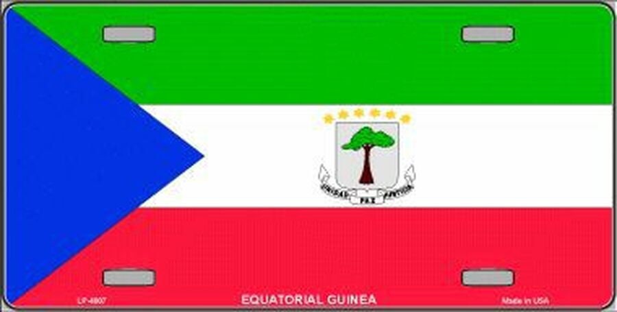 Equatorial Guinea Flag Metal License Plate Sign Novelty Vanity