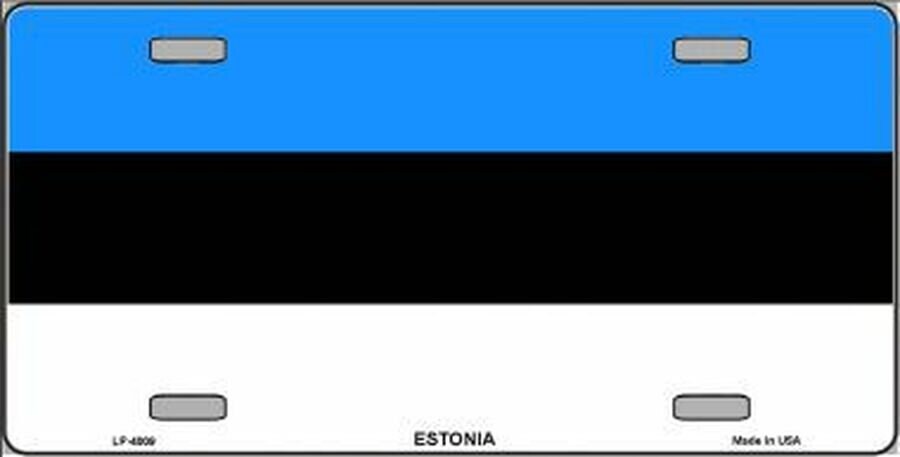 ESTONIA FLAG Metal License Plate Sign Novelty Vanity Craft Supply