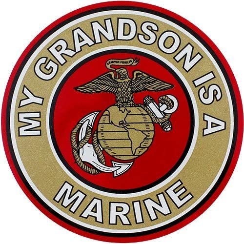 My Grandson is a MARINE Clear Decal Sticker - United States Marines Clear Decal For Car Truck Window Vehicle Military USMC