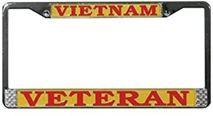 VIETNAM VETERAN Metal License Plate Frame - United States Military Vet Vietnam War