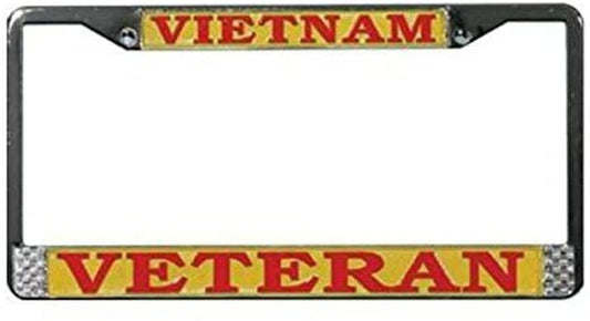 VIETNAM VETERAN Metal License Plate Frame - United States Military Vet Vietnam War Craft Supply