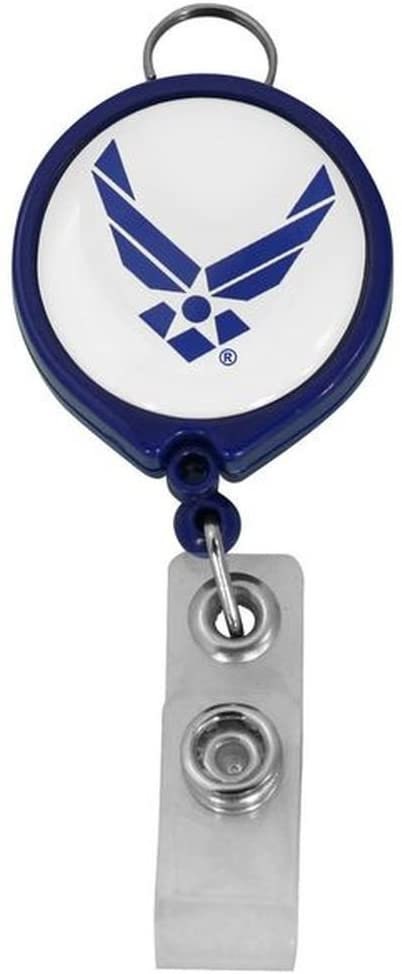 U.S. AIR FORCE Retractable Badge Holder With Carbiner Identification ID Holder United States Air Force