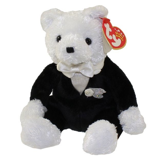 GROOM The Wedding Bear Ty Beanie Baby Retired Beanbag Plush - New with Tags