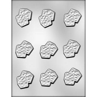 DICE PAIR Chocolate Candy Mold -- Shooting Dice Game Craps Aces Casino