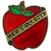 NEW YORK CITY Lapel Pin - Big Apple Enamel Pin for Backpack Tie Shirt Trading Button Pinback Craft Supply