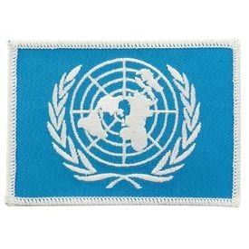 UNITED NATIONS Flag Embroidered Patch Applique flag of the United Nations