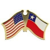 USA CHILE National Flags Crossed Lapel Pin - Enamel Pin for Backpack Tie Shirt Trading Button Pinback Craft Supply