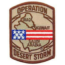OPERATION DESERT STORM Flag Military Embroidered Patch United States Military