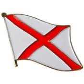 ALABAMA STATE Flag Lapel Pin - Enamel Pin for Backpack Tie Shirt Trading Button Pinback