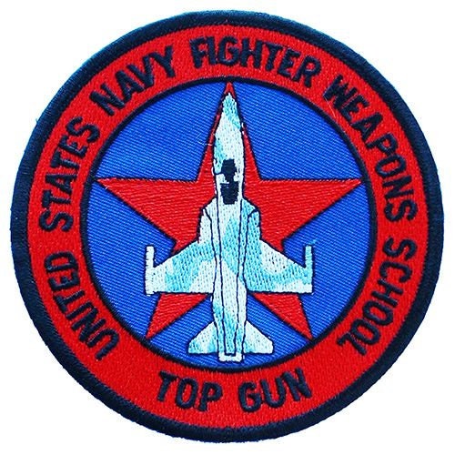 U.S. NAVY Top Gun Fighter Weapons School Embroidered Patch Applique - USN United States Navy Military