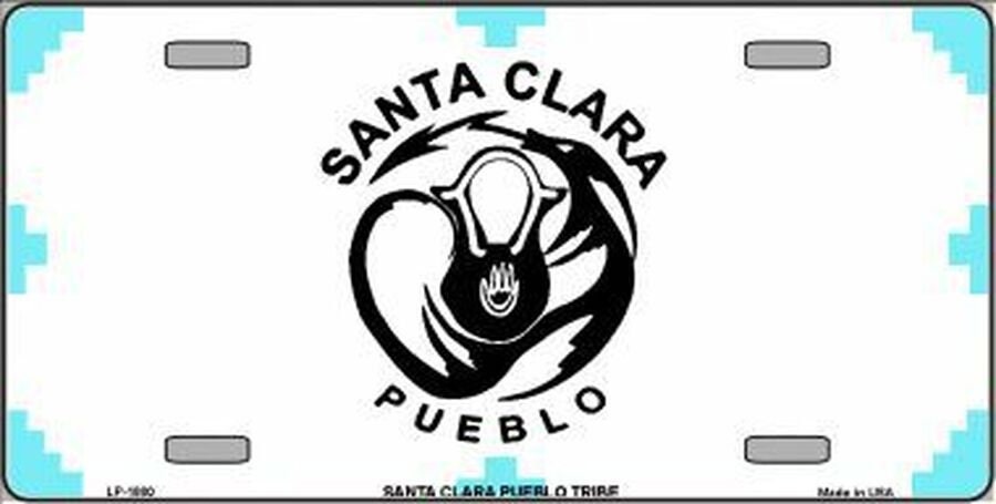 Santa Clara Pueblo Flag Tribe Metal License Plate Sign Novelty Vanity Craft Supply