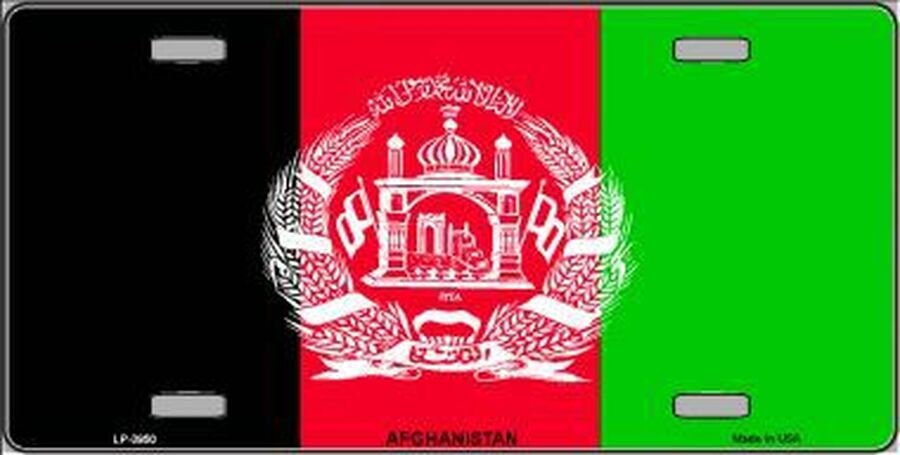 AFGHANISTAN FLAG Metal License Plate Sign Novelty Vanity Islamic Emirate