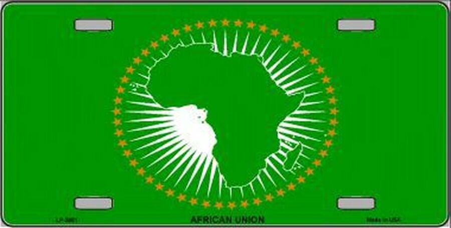 AFRICAN UNION FLAG Metal License Plate Sign Novelty Vanity Craft Supply