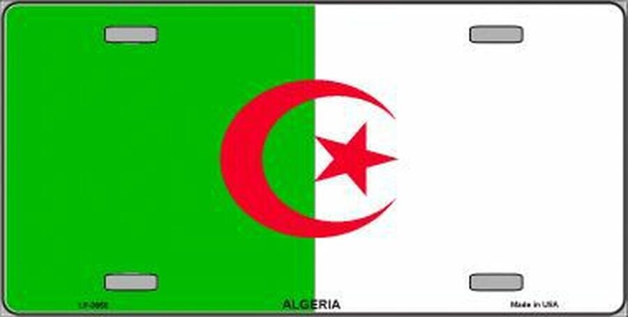 ALGERIA FLAG Metal License Plate Sign Novelty Vanity Algerian Craft Supply