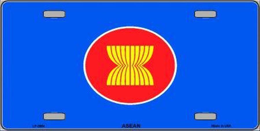ASEAN FLAG Metal License Plate Sign Novelty Vanity