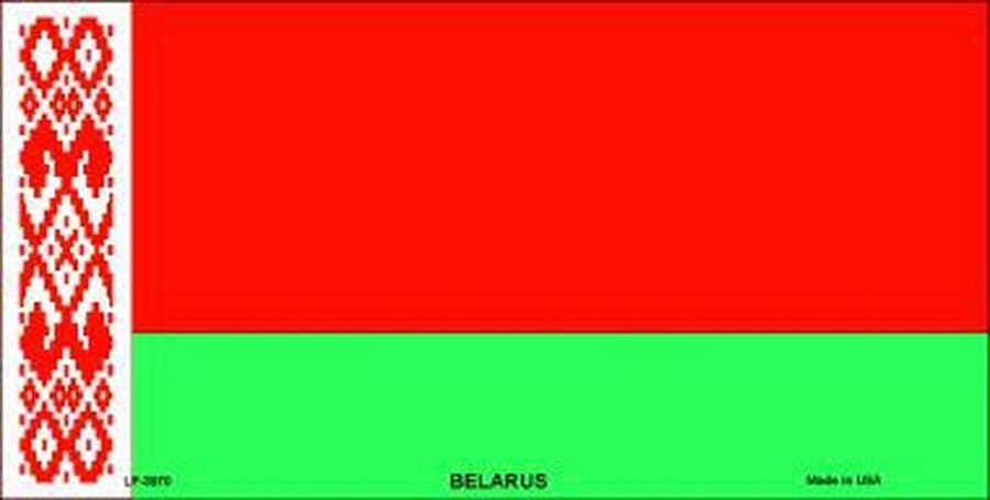 BELARUS FLAG Metal License Plate Sign Novelty Vanity