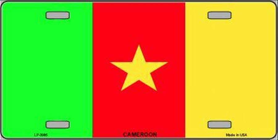 CAMEROON FLAG Metal License Plate Sign Novelty Vanity Craft Supply