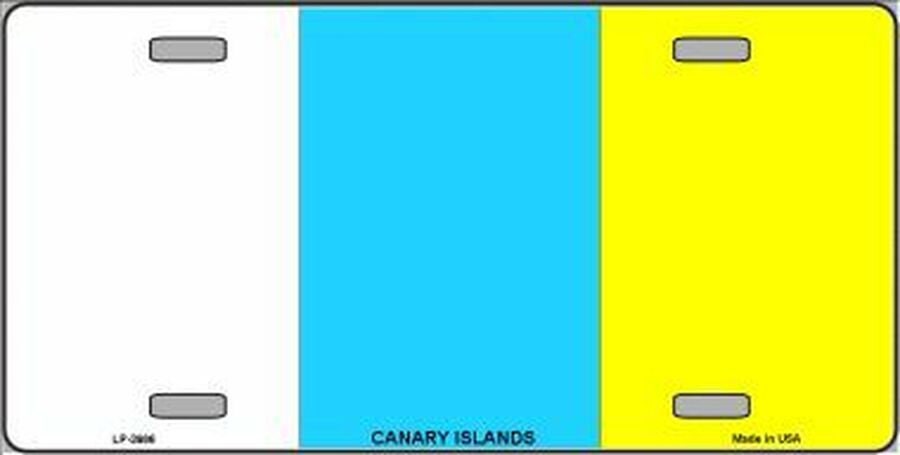 CANARY ISLANDS FLAG Metal License Plate Sign Novelty Vanity