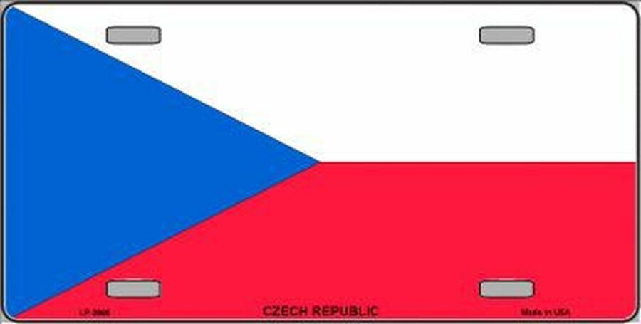 CZECH REPUBLIC FLAG Metal License Plate Sign Novelty Vanity