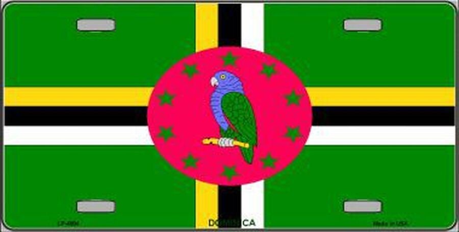 DOMINICA FLAG Metal License Plate Sign Novelty Vanity Craft Supply