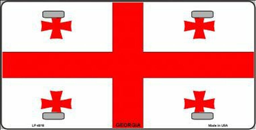 GEORGIA FLAG Metal License Plate Sign Novelty Vanity Craft Supply