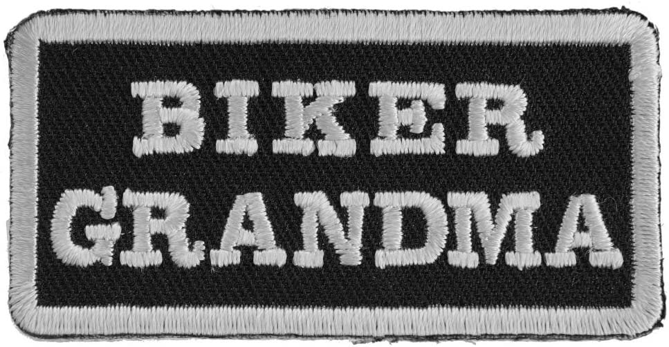BIKER GRANDMA Patch - Funny Biker Motorcycle Embroidered Patch Appliqué