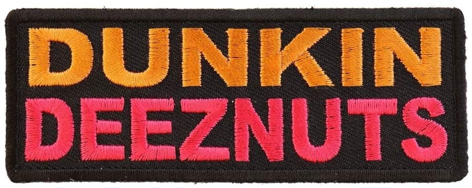 DUNKIN DEEZNUTS Patch - Funny Embroidered Patch Appliqué Craft Supply