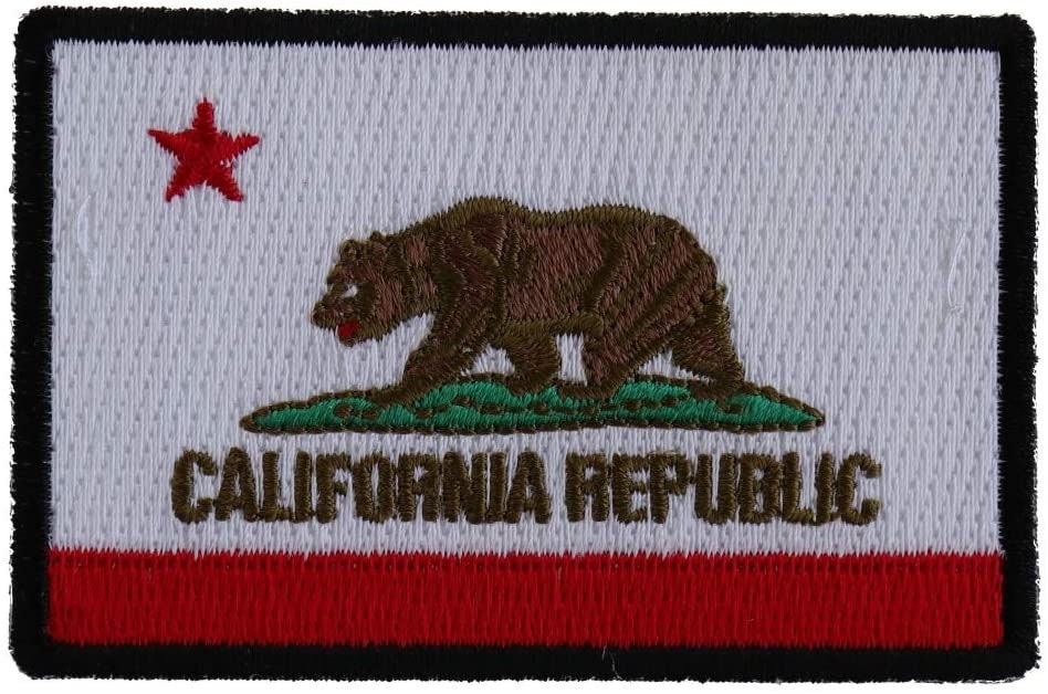 CALIFORNIA Republic State Flag Patch - Embroidered Patch Appliqué