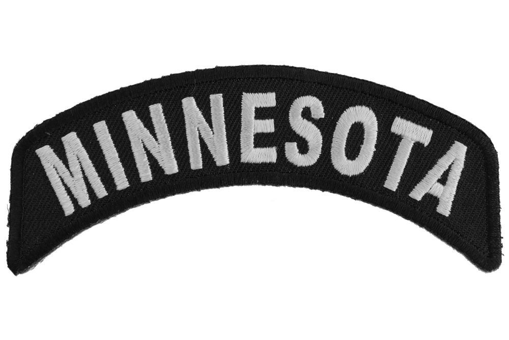 MINNESOTA STATE Rocker Biker Motorcycle Embroidered Patch Craft Supply
