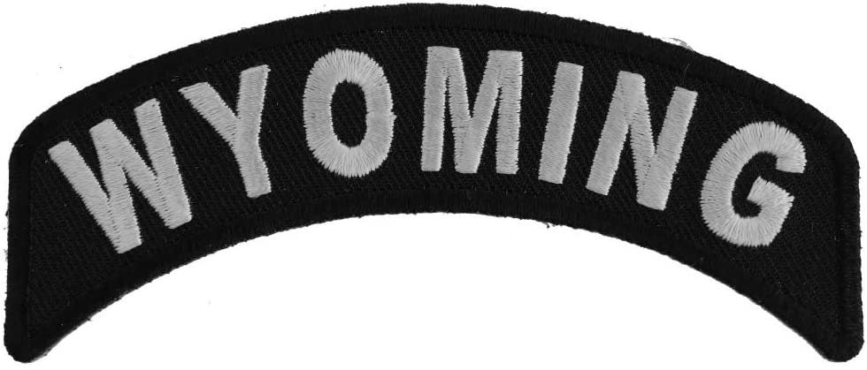 WYOMING STATE Rocker Biker Motorcycle Embroidered Patch