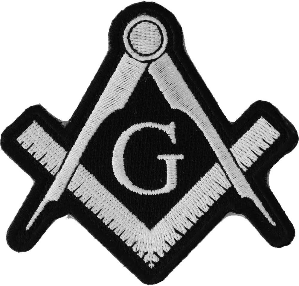 MASON Compass Sign Club Patch - Masons Embroidered Patch Appliqué