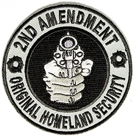 2nd Amendment Original Homeland Security Gun Patch - Embroidered Iron on Patch