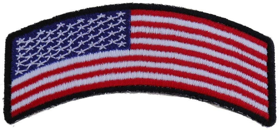 AMERICAN FLAG Rocker Biker Motorcycle Embroidered Patch