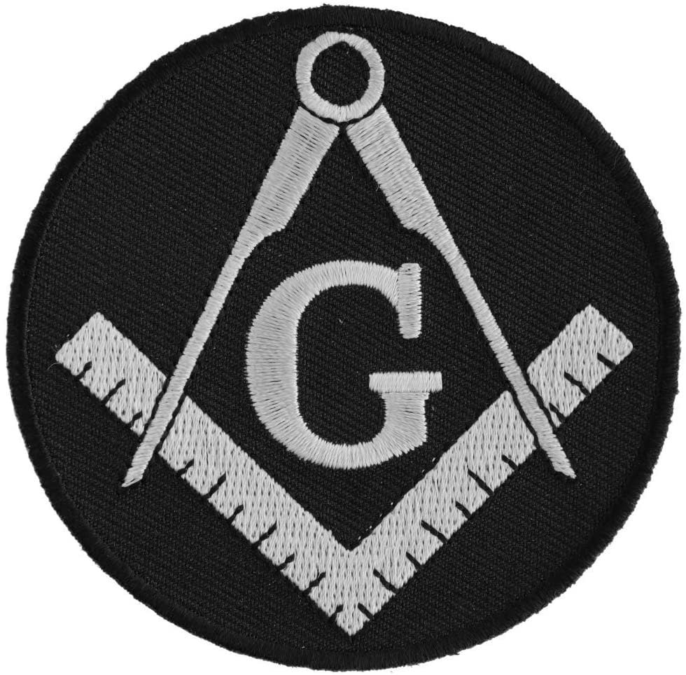MASONS MASON Compass Symbol Patch - Embroidered Patch Appliqué