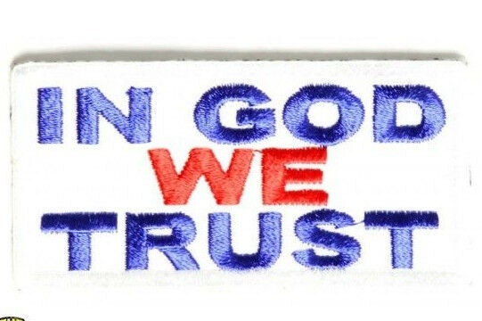 In God We Trust Patch - Patriotic Christian Biker Embroidered Patch Appliqué