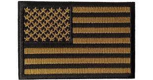 Subdued Green US Flag Patch - United States Flag Embroidered Patch Appliqué