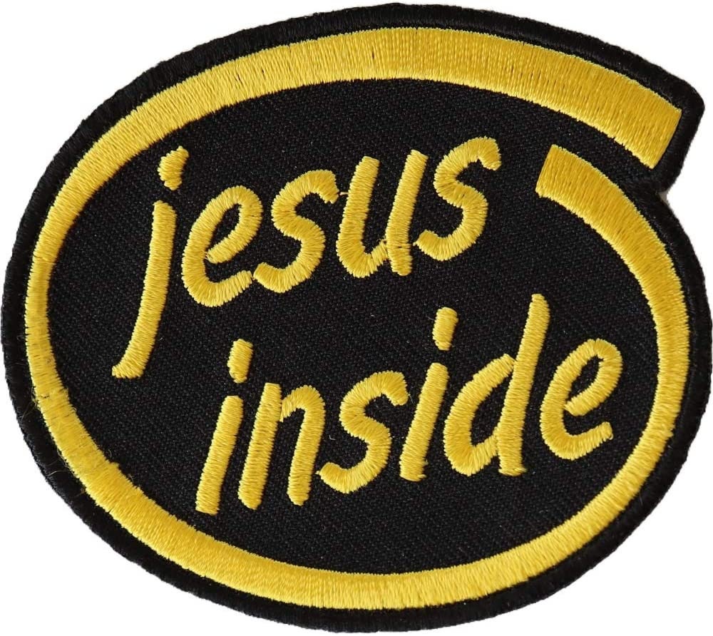 Jesus Inside Patch - Christian Biker Embroidered Patch Craft Supply