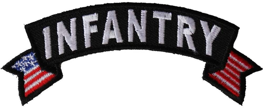 INFANTRY Small Rocker Patch - U.S. Flag Army United States Military Motorcycle Biker Embroidered Patch